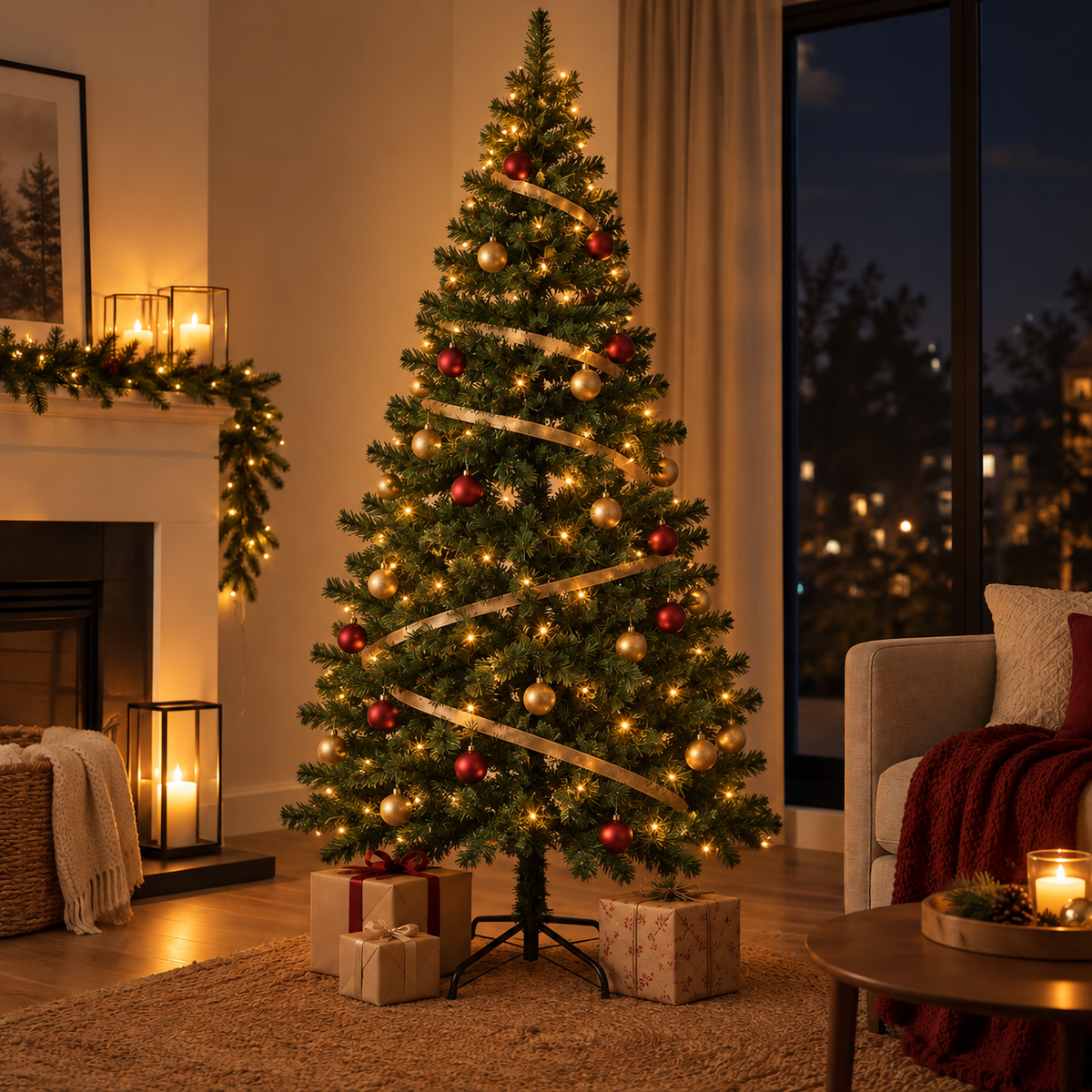Árbol De Navidad 240 Cm Con 900 Ramas